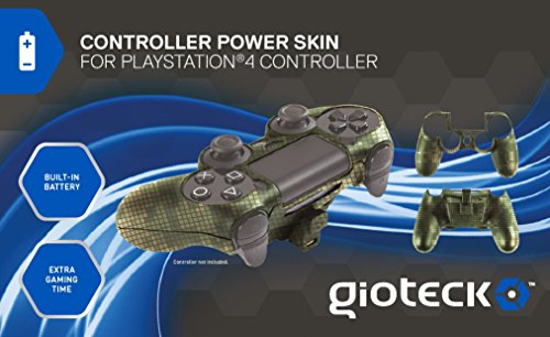 Gioteck Camo Controller Power Skin PS4 (Built-in Battery) (PS4) - [Edizione: Regno Unito]