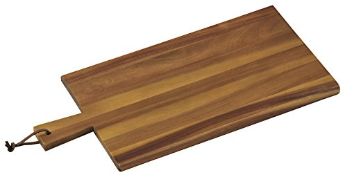 Kesper 20192 Schneidebrett, 45 x 22 x 1,5 cm, Dunkles Akazienholz