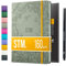 Notizbuch A5 Dotted Bullet Journal Buch und Stift - Gepunktet - Scribbles That Matter Notebook A5 - Auslaufsicheres 160g dickes papier, 150 Seiten, Hardcover Bujo, Hardcover Dot Grid note book