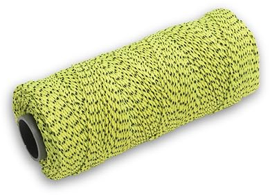 MARSHALLTOWN Masonry Line, Bonded Nylon, Yellow and Black, 500 Foot, #18 Line Size, Masons and Archaeology String Line, Made in USA, Mason Line, Braided Line, Masonry Tools, ML613