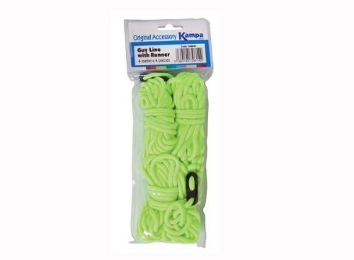 Kampa fluoreszierende Abspannschnur, 4m, 4er-Pack