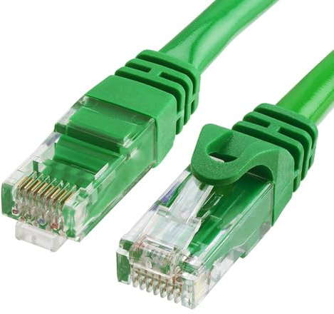 Cmple - Cat 6 Ethernet Cable 75 ft, Cat6 Patch Cables 10Gbps LAN Cable, 550MHz Network Cable, RJ45 Connectors, Compatible with Gaming Computer, Laptop, Modem, Router, HDTV, Gaming Console - Green