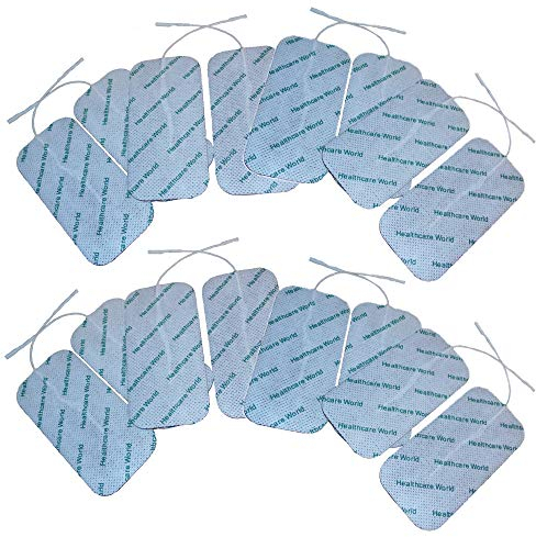 Tens Electrode Pads Pack of 16 Compatible With TPN, Lloyds, Tenscare, Neurotrac, Prorelax Tens Machines Self-Adhesive Electrodes By Healthcare World