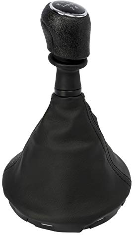 Origen Pomo + Fuelle de Cambio de Marcha Específico para Volkswagen Transporter T5 y T6 (2003-2011) para 5/6 Velocidades. Perfecto para el Remplazo del Pomo más Fuelle Original.