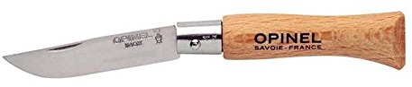 Opinel INOX Messer Erwachsene, Natur, N° 4, Hartholz Braun