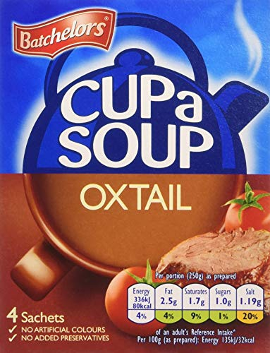 Batchelors Cup a Soup Oxtail Instant Soup Sachets, 4 Sachets, 78 g (Pack of 1)
