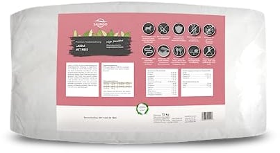 SALiNGO High Sensitive Hundefutter trocken, Trockenfutter Lamm und Reis, zuckerfrei, Single Protein, für Sensible Hunde mit hohem Fleischanteil, 15kg