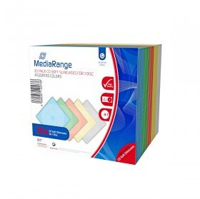 MediaRange CD/DVD Storage Media Case 20pcs, Plastic, Multi, BOX37 (20pcs, Plastic, Multi)