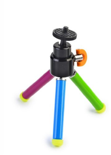 Polaroid PLTRI8B Color Heavy Duty Mini Tripod With Pan Head With Tilt For Z2300, Z340 Digial Instant Print Cameras, Black, 8 Inch