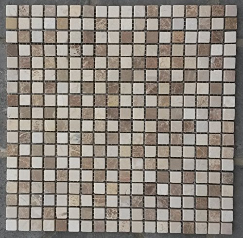 M521 - Piastrelle per mosaico, in pietra naturale, 30 x 30 cm, colore naturale