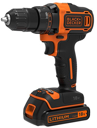 Black & Decker BDCDD186B-QW Black & Decker 18V Cordless Drill Driver with 1.5Ah Charger/Battery
