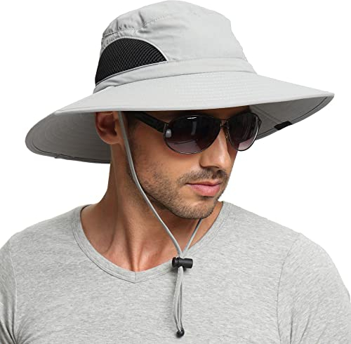 EINSKEY Chapeau Anti UV Homme Femme Large Bord Casquette Pliable Étanche pour la Randonnée, Le Jardinage, Le Safari et la Brouss