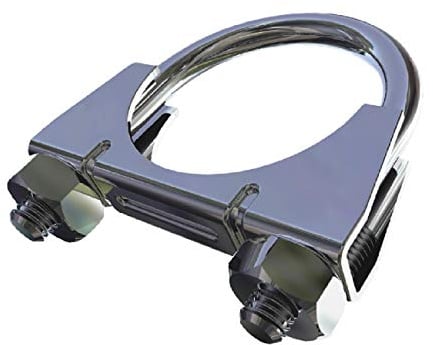 4 x Universal U Bolt Clamps/Heavy Duty Exhaust Clamp/TV Sky Aerial Pipe [ 70mm ]