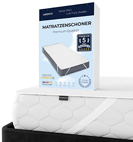 Uniento Wasserdichter Matratzenschoner 90 x 200 - atmungsaktive Matratzenauflage, Matratzenschutz ohne Knistern