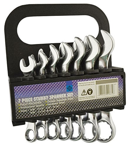 AF Imperial SAE Stubby Spanner Wrench 7pc Combination 3/8 - 3/4 CRV TE065