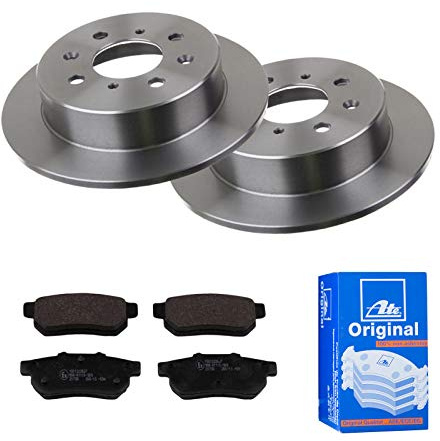 2 Bremsscheiben Voll 239 mm + Bremsbeläge Hinten von ATE (1420-22062) Bremsensatz Bremsanlage Bremsen-Kit,Bremsenset, Bremsscheiben, Bremsbeläge, Bremsen-Set, Beläge, Bremsbelag, Bremsbelagsatz,