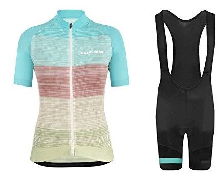 UGLY FROG Damen Fahrrad-Trikot und Hose, Fahrrad-Bekleidung, kurzärmlig, 20D Sitzpolster