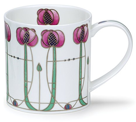 Dunoon Fine Bone China Orkney Argyle Mackintosh Fine Bone China Mug - Made in England (Pink)