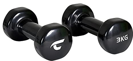 Christopeit Sport Vinyl Hanteln - Beauty Bells 2 x 3 kg - 2er Set Trainingshanteln - ergonomisch geformte Kurzhanteln