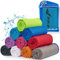 Fit-Flip Airflip Kühltuch - Ice Cooling Towel - das kühlende mikrofaser Sporthandtuch für Nacken und Hals - Kühlhandtuch für Fitness und Sport (blau-dunkel Blauer Rand, 120x35cm)