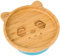 bamboo bamboo Plato Para Bebé Y Niño, Plato De Bambú En Forma De Panda Con Succión Segura, Vajilla Antideslizante Para Alimentación Y Destete, Para Bebés Desde 6 Meses (Panda, Azul)