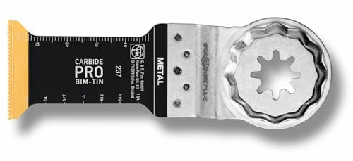 FEIN E-Cut Carbide Pro Lama da taglio in profondità, 5 pz., Larghezza 32 mm, Lunghezza 75 mm, Attacco Starlock Max, Lama in metallo duro con rivestimento in TiN estremamente resistente all’usura