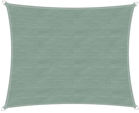 Windhager Sonnensegel Capri Rechteck 4 x 5 m, Sonnenschutz für Garten & Terrasse, UV- und witterungsbeständig, olive