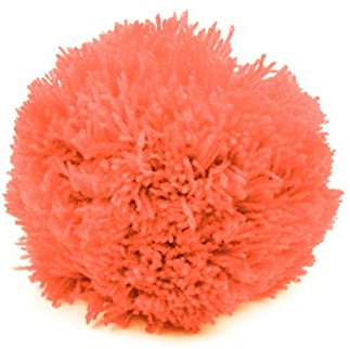2 Bommeln/Wollbommeln/Pompons, 10cm mit einer großen Farbauswahl, Farbe:koralle