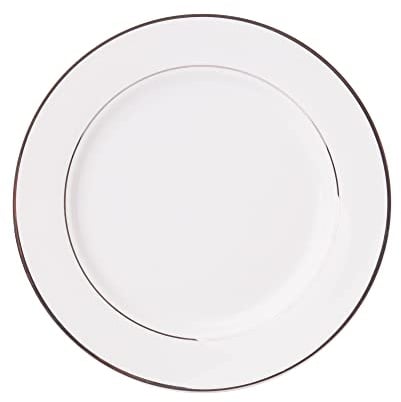 AMBITION Dessertteller Aura Silver 19 cm Essteller Kuchenteller Frühstückteller Porzellan modern elegant
