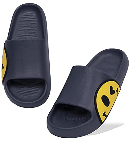 Waysoland Beach Slippers Summer Sliders Sandals,EVA Open Toe Soft Slippers Bathroom Pool Shower Anti-Slip Shoes Flip Flops for Indoor & Outdoor