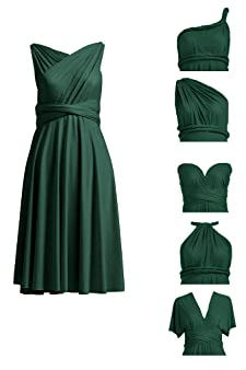 Infinity Kleid Kurz, Brautjungfernkleider, Multiway Wickelkleid Midi Convertible Transformers Knielang Elegant Abendkleider Hochzeit