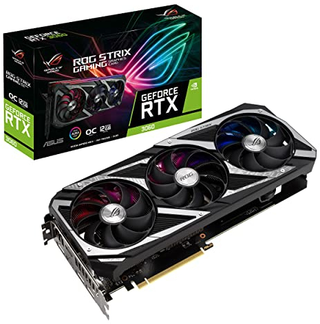 Asus ROG Strix NVIDIA GeForce RTX 3060 V2 OC Edition Scheda Grafica, 12GB GDDR6, PCIe 4.0, HDMI 2.1, DisplayPort 1.4a, PSU Consigliata 750W, RGB, GPU Tweak II, Ventole Axial Tech, LHR, Nero
