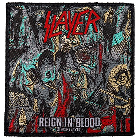 Halle 15 Slayer Reign in Blood Aufnäher Slayer Patch Gewebt & Lizenziert !!