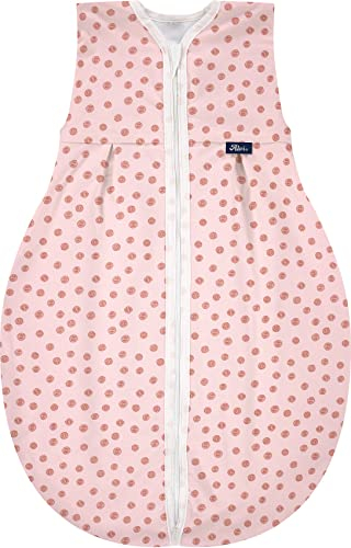 Alvi Kugelschalfsack Baby Sommerschlafsack Bio Baumwolle Organic (110, curly dots)