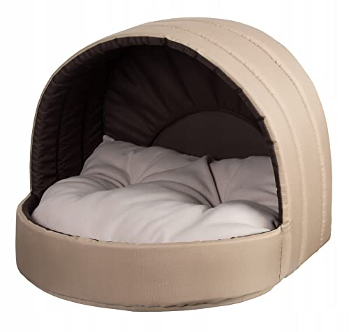 Best For Pets Hundehütte Hundebett Tierbett Katzenbett (Creme, 62x52 cm)