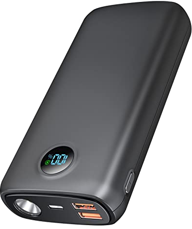 Debopo Batterie Externe, 27000mAh Power Bank 30W PD3.0 QC4.0 Charge Rapide USB C Input & Output Powerbank avec 3W Brillante Lampe de Poche, LED Affichage pour Smartphone, Tablettes et Autres