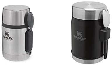Stanley Adventure Stainless Steel All-In-One Thermobehälter für Essen mit Spork 532 ml - Edelstahl Warmhaltebehälter Essen - BPA-frei - 12 Stunden & Classic Legendary Thermobehälter 400 ml Matte Black