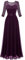 Berylove Cocktailkleid Damen Elegant für Hochzeit Coctailkleid Festliches Kleid Langarm Kleid Hochzeit Gast BLP7049 Grape M