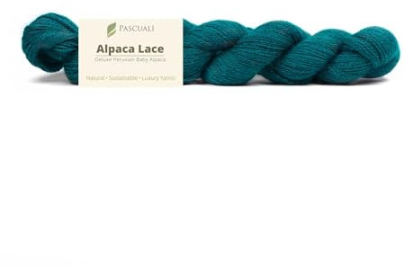 PASCUALI Alpaca Lace |Strickwolle aus 100% Alpakawolle, Alpaka Wolle zum Stricken und Häkeln, 1 Strang - 50g, Farbe:Neptun 46