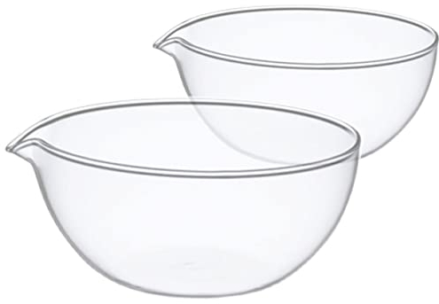 KICHOUSE Lot De 2 Bols En Verre Allant Au - Bols De Service Plats À Sauce Assiettes À Trempette Assiettes À Sauce Ustensiles De Cuisine Pour La Maison
