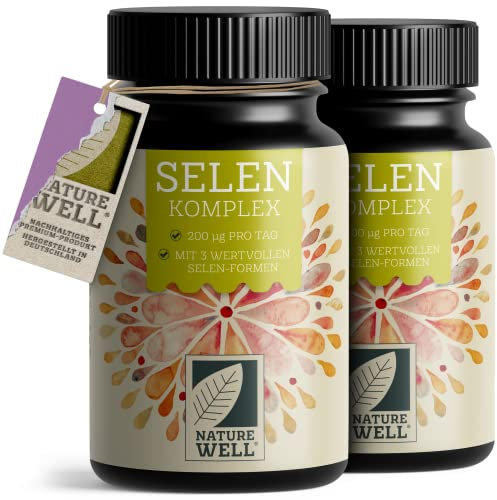 Selen hochdosiert 2x365 Selen 200 µg Tabletten - Komplex aus 3 hochwertigen Selenium-Quellen: Selenhefe, Selenmethionin & Natriumselenit - laborgeprüft mit Zertifikat - 100% vegan