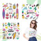 3 Pcs Summer Iron On Patches for Clothing Beach Iron on Transfers Cute Flamingo Fruit Cactus Palm Surfboard Letter Iron On Decals for Clothes T-Shirts Jeans Bags DIY Heat Transfer Patch Cartoon Decor
