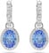 Swarovski Una Drop-Ohrhänger, Blaue und Rhodinierte Ohrringe mit Strahlenden Swarovski Kristallen