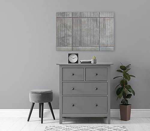 A.S. Création Leinwandbild mit Bretterschalung und Holz-Optikmaserung - Kunstdruck Grau - 90x60 cm Querformat - Moderne Wanddekoration Schlafzimmer Wohnzimmer - Bild auf Keilrahmen