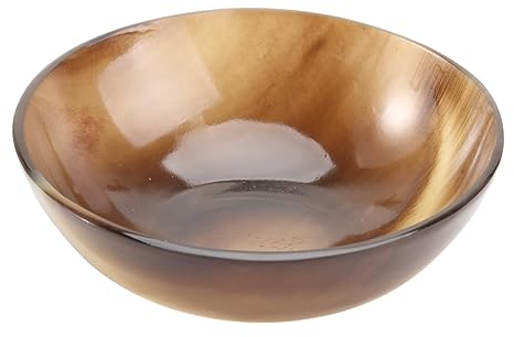 minkissy Natural Yak Horn Shaving Bowl and Soap Bowl Handcrafted Small Shaving Cream Cup for Men Traditional