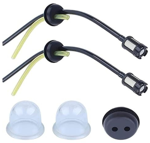 5 pezzi Filtro Benzina Decespugliatore Parti,Tubo Flessibile del Carburante con Lampadina Primer per Decespugliatore,Motosega Tagliasiepi,Tosaerba
