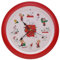 Mark Feldstein & Associates Peanuts Characters Snoopy and Doghouse Christmas Carol Holiday Sound Clock, 13 Inch, Red