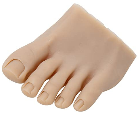 Silicone Practice Foot for Nail Art Training, Fake Reusable Tattoo Silicone Foot Model (Left)