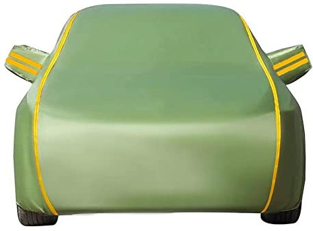 Autoabdeckung Winter für Audi TT 2000-2006, Baumwolle Gefüttert Auskleidung Wasserdicht Schneeschutz Sonnenschutz Staubdicht,mit Reißverschluss und Winddichtem Gurt (Color : Green)