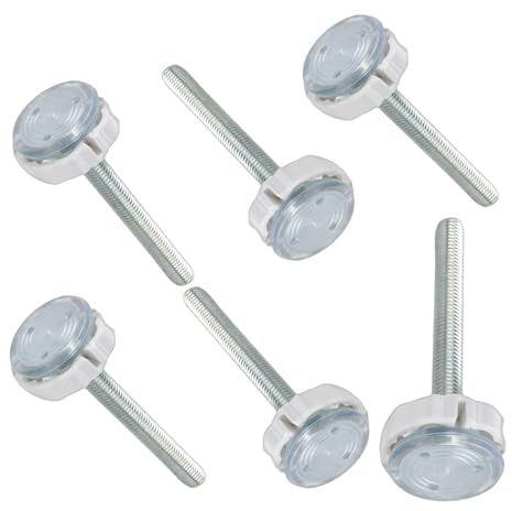 6 Pack Stair Gate Fittings 10mm,Pressure Mounted Baby Gates Threaded Spindle Rods,Walk Thru Gates Accessory M10 x 10MM Screw Bolts Kit,Stair Gate Fittings for Baby Gates Stair Gates Dog Gate Pet Gates